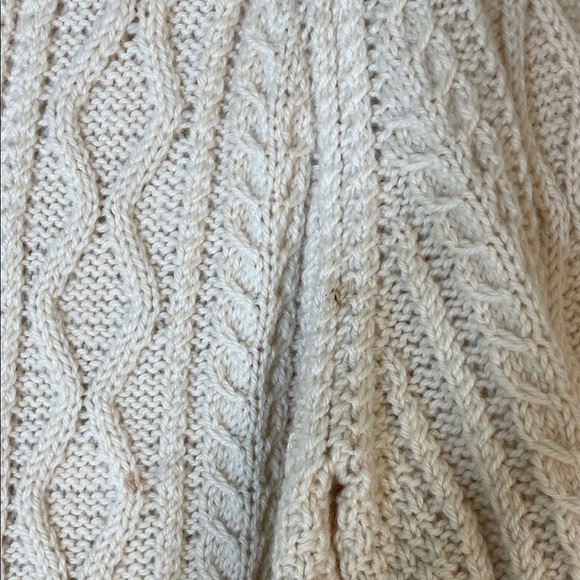 Boho Blarney Wollen Mills Pure Wool Traditional Aran Hand Knit Cardigan. - Picture 9 of 12